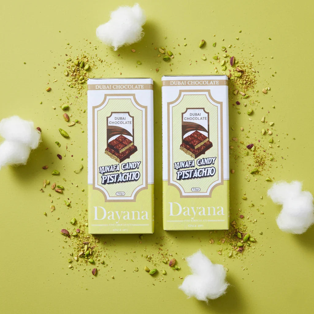 Indulge in Dayana's Dubai Chocolate Kunafa Candy Pistachio Treats: A Sweet Fusion of Tradition & Modernity