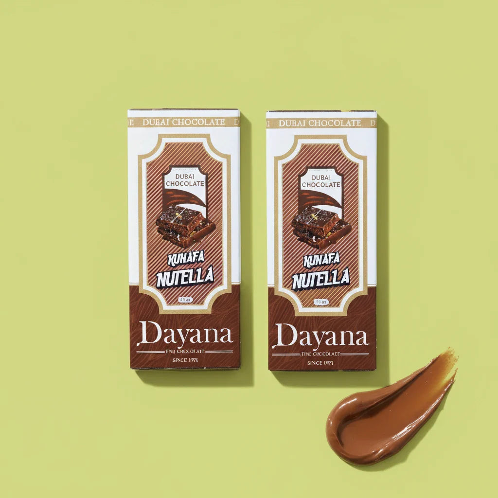 Savor the Magic: Kunafa Nutella Dayana Dubai Chocolate 75gr – A Perfect Blend of Tradition & Taste