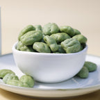 Yathrib Premium Matcha Pecan Dragee featuring green matcha coating with crunchy pecan pieces inside