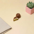 Yathrib Filacchio cotton candy with pistachio and chocolate flavors, colorful treat on a white background