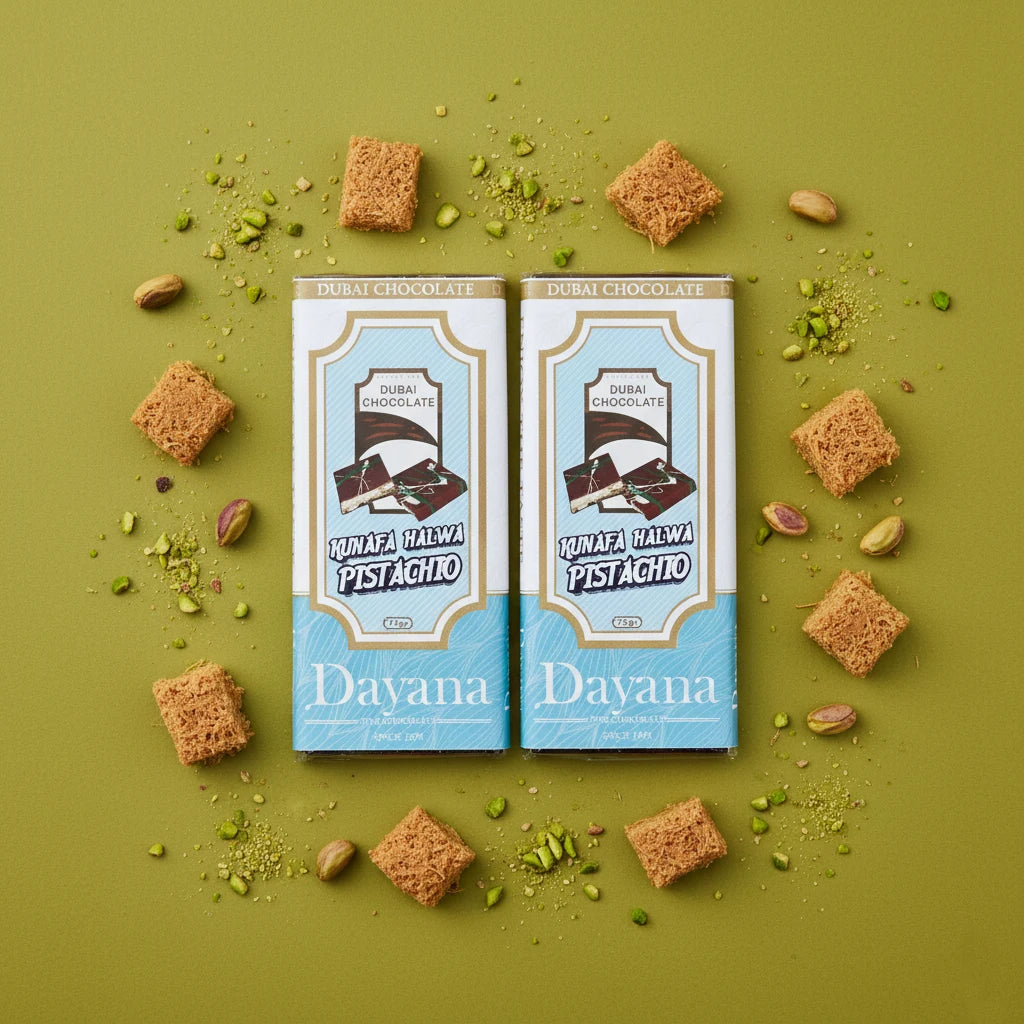 Kunafa Halwa Pistachio Dayana Dubai Chocolate 75gr - Yathrib