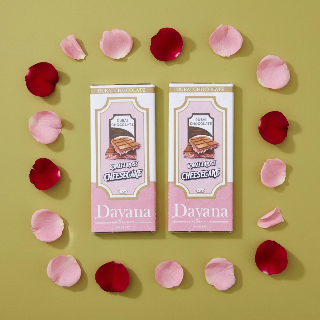 Kunafa Rose Cheesecake Dayana Dubai Chocolate 75gr - Yathrib