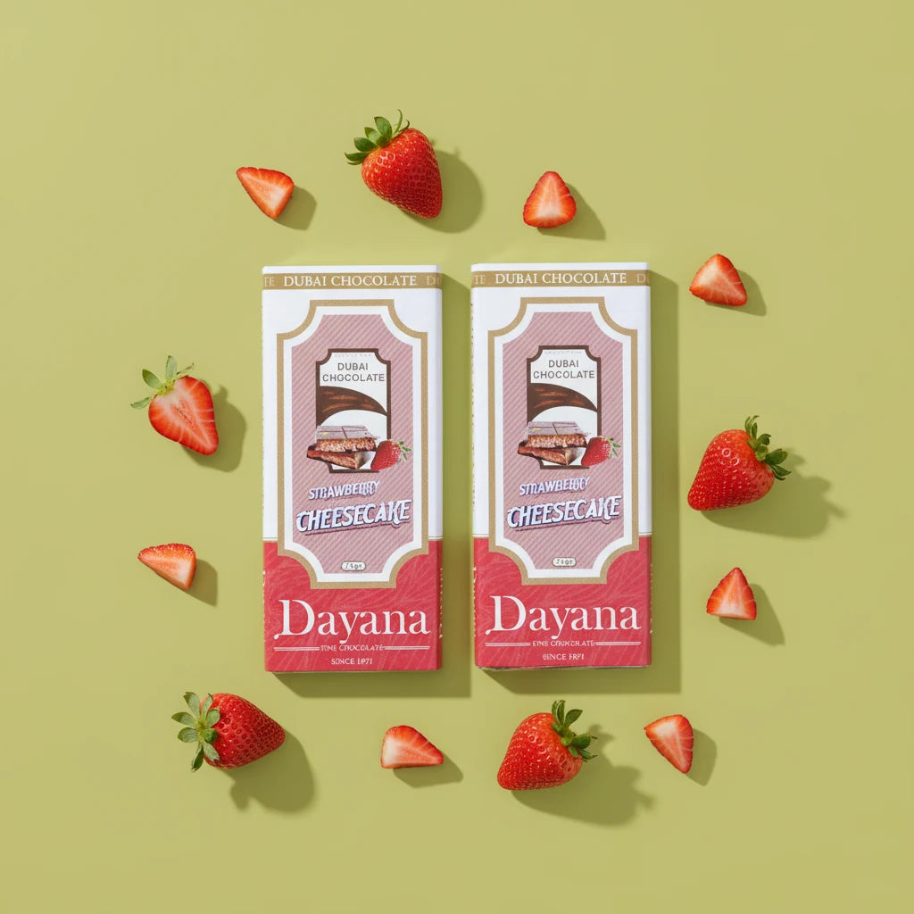 Kunafa Strawberry Cheesecake Dayana Dubai Chocolate 75gr - Yathrib